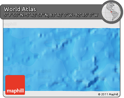 Political 3D Map of the Area around 5° 25' 24" N, 83° 13' 29" W