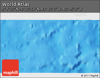 Political 3D Map of the Area around 5° 25' 24" N, 83° 13' 29" W