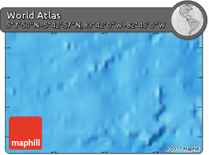 Physical Map of the Area around 5° 25' 24" N, 83° 13' 29" W