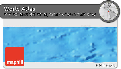 Physical Panoramic Map of the Area around 5° 25' 24" N, 83° 13' 29" W