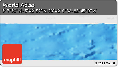 Physical Panoramic Map of the Area around 5° 25' 24" N, 83° 13' 29" W