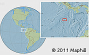 Savanna Style Location Map of the area around 5° 25' 24" N, 84° 4' 29" W, hill shading