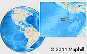 Shaded Relief Location Map of the area around 5° 25' 24" N, 84° 4' 29" W