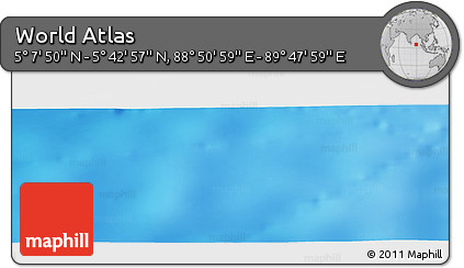 Physical Panoramic Map of the Area around 5° 25' 24" N, 89° 19' 29" E