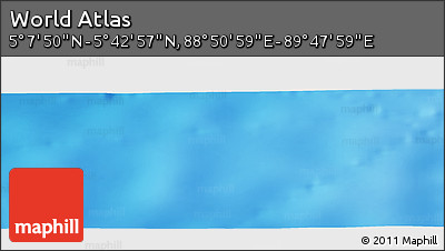 Physical Panoramic Map of the Area around 5° 25' 24" N, 89° 19' 29" E
