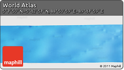 Physical Panoramic Map of the Area around 5° 25' 24" N, 89° 19' 29" E