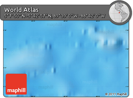 Physical Map of the Area around 5° 25' 24" N, 89° 10' 30" W