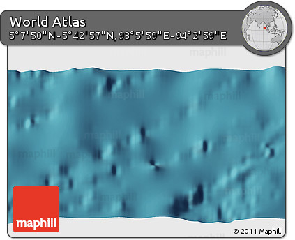 Satellite 3D Map of the Area around 5° 25' 24" N, 93° 34' 29" E