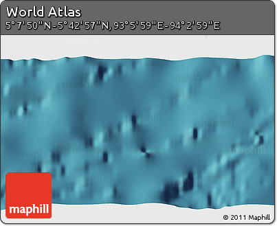 Satellite 3D Map of the Area around 5° 25' 24" N, 93° 34' 29" E