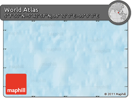 Physical Map of the Area around 5° 25' 24" N, 98° 40' 30" E