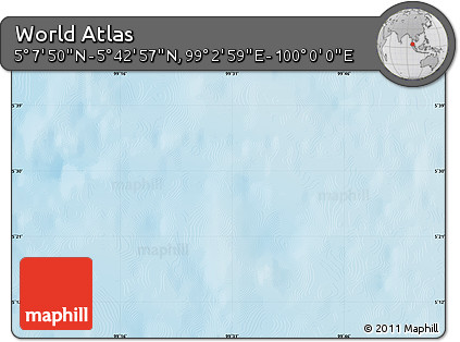 Physical Map of the Area around 5° 25' 24" N, 99° 31' 30" E