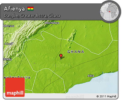 Physical 3D Map of Afienya