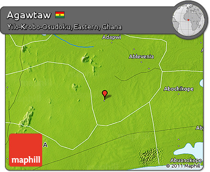 Physical 3D Map of Agawtaw