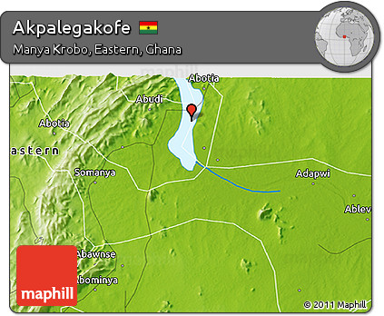 Physical 3D Map of Akpalegakofe