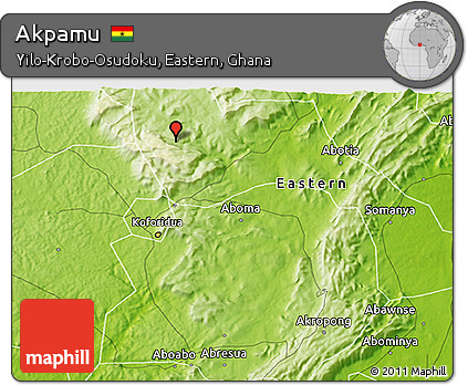Physical 3D Map of Akpamu