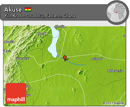 Physical 3D Map of Akuse
