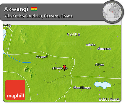 Physical 3D Map of Akwangi
