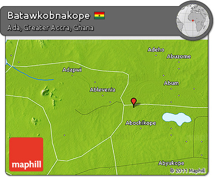 Physical 3D Map of Batawkobnakope