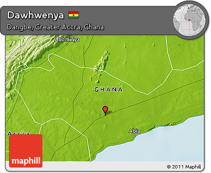 Physical 3D Map of Dawhwenya
