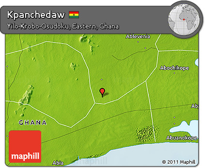 Physical 3D Map of Kpanchedaw
