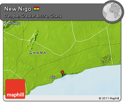 Physical 3D Map of New Nigo