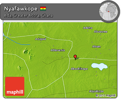 Physical 3D Map of Nyafawkope
