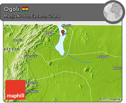 Physical 3D Map of Ogoli