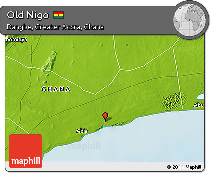 Physical 3D Map of Old Nigo