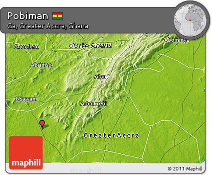 Physical 3D Map of Pobiman