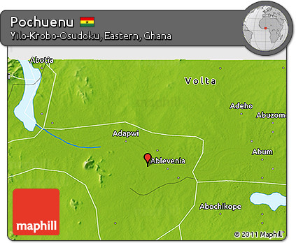 Physical 3D Map of Pochuenu