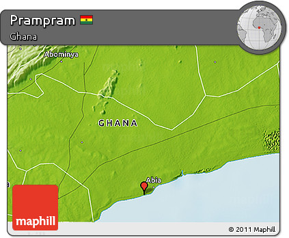Physical 3D Map of Prampram