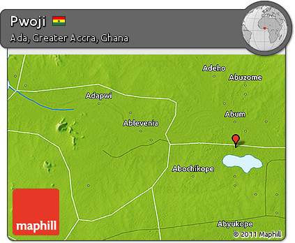 Physical 3D Map of Pwoji