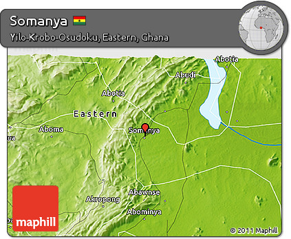 Physical 3D Map of Somanya