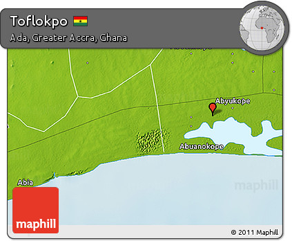 Physical 3D Map of Toflokpo
