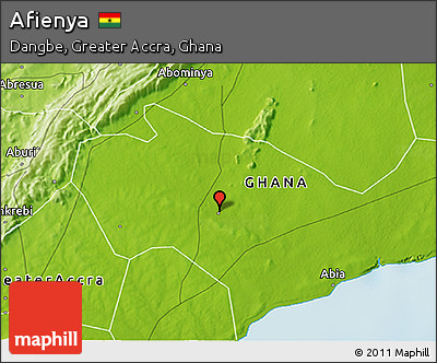 Physical 3D Map of Afienya