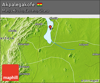 Physical 3D Map of Akpalegakofe