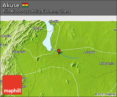 Physical 3D Map of Akuse