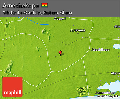 Physical 3D Map of Amechekope
