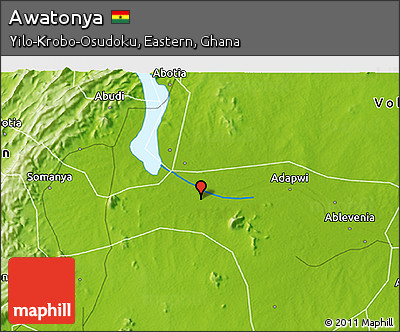 Physical 3D Map of Awatonya