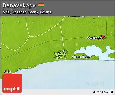Physical 3D Map of Banavekope