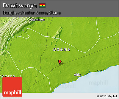 Physical 3D Map of Dawhwenya