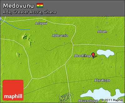 Physical 3D Map of Medovunu