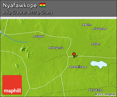 Physical 3D Map of Nyafawkope