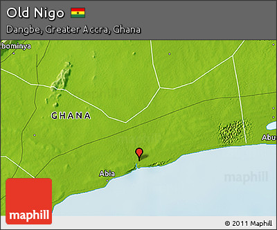 Physical 3D Map of Old Nigo