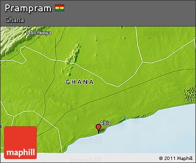 Physical 3D Map of Prampram
