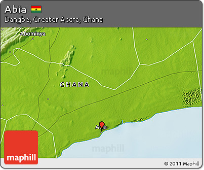 Physical 3D Map of Abia