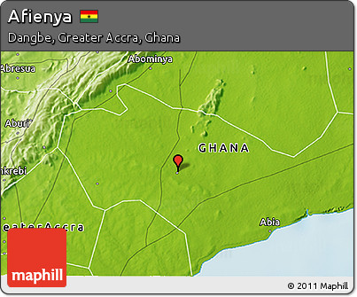 Physical 3D Map of Afienya
