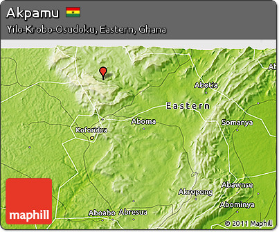 Physical 3D Map of Akpamu