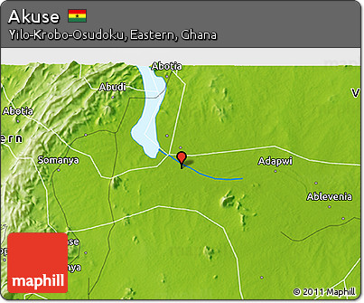 Physical 3D Map of Akuse