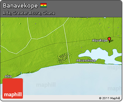 Physical 3D Map of Banavekope